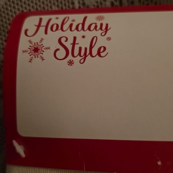 New Holiday Style 38 inch Round Beige NOEL brushed‎ letters lined tree skirt - Picture 4 of 8